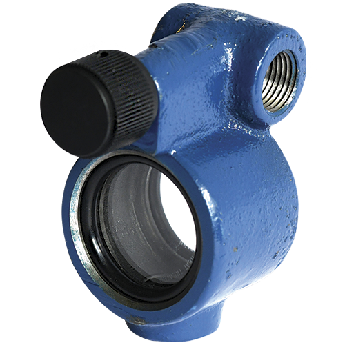 Model 4B Gravity Sight Feed Oiler with double-window design for clear oil flow monitoring