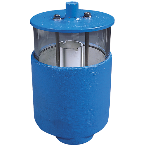 Model 825 Overflow Sight for liquid level monitoring in industrial filtration systems