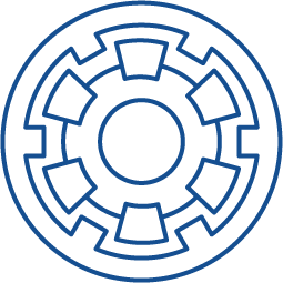 Icon: Turbine bearing showing reduced failure risk