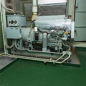 Marine generator protected by Kaydon filtration system